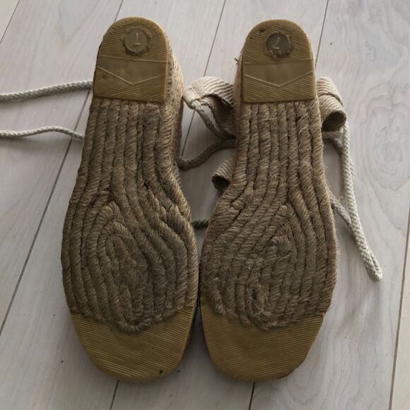 Andre Assous Women's Woven Fisherman Espadrilles Wedge Sandals Tan Size 7 - Picture 4 of 6